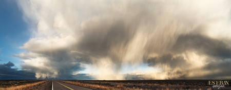 Tormenta en la estepa Patagónica Mini Print